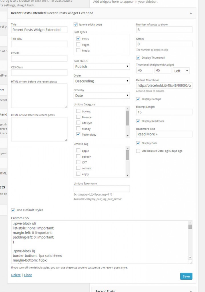 How to Show Posts from Certain Categories in Wordpress SideBar